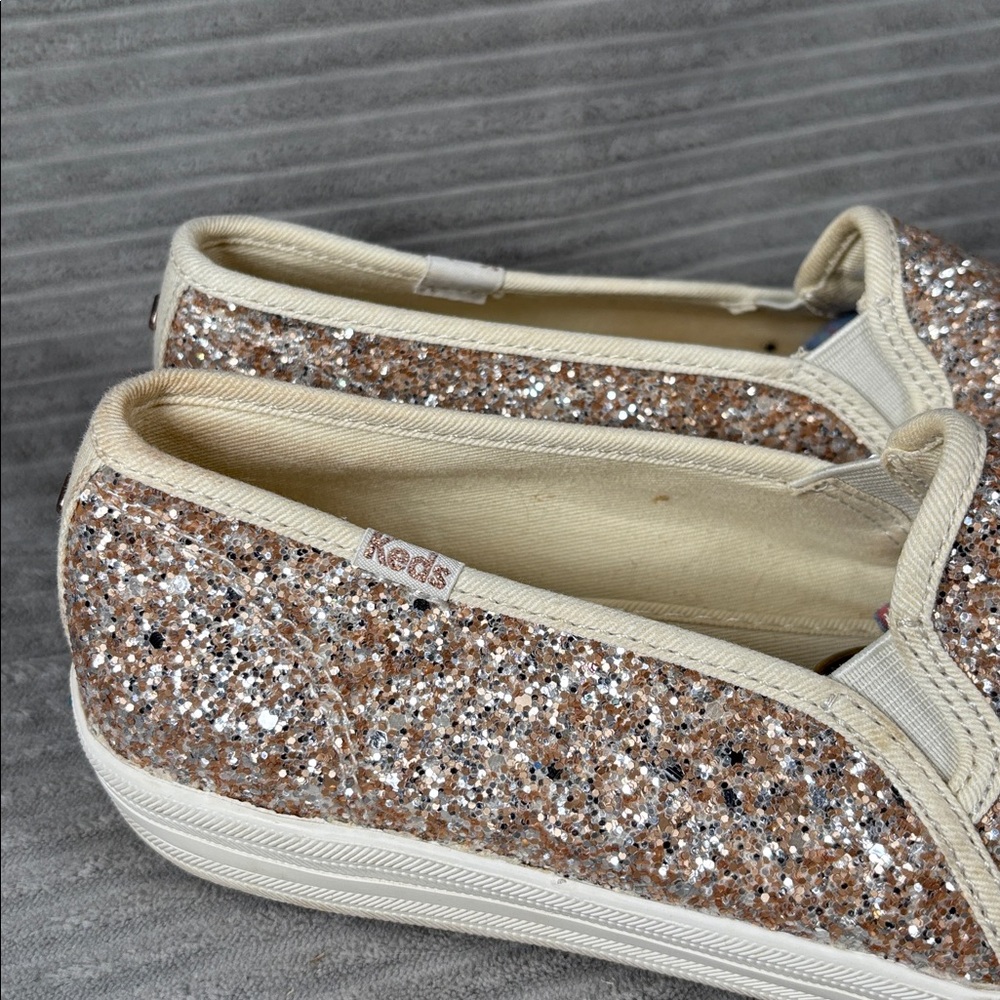 Keds x Kate Spade Double Decker Glitter Women's Slip-On Sneakers Sz. 7.5 - Picture 3 of 11